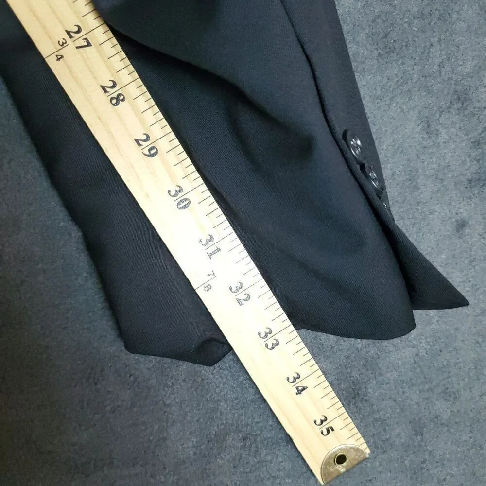 JOE Joseph Abboud Wool Black Dual Vent Blazer Sport Jacket 46R Wool - Picture 13 of 15